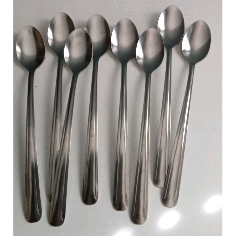 Set of 8 Stainless Steel Long Handle Ice Tea Spoons Coffee Stirring Spoons‎